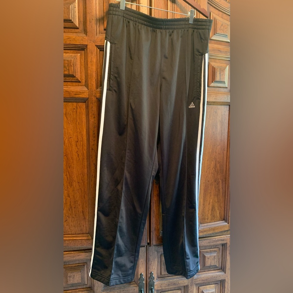ADIDAS Men’s Black Track Pants Large